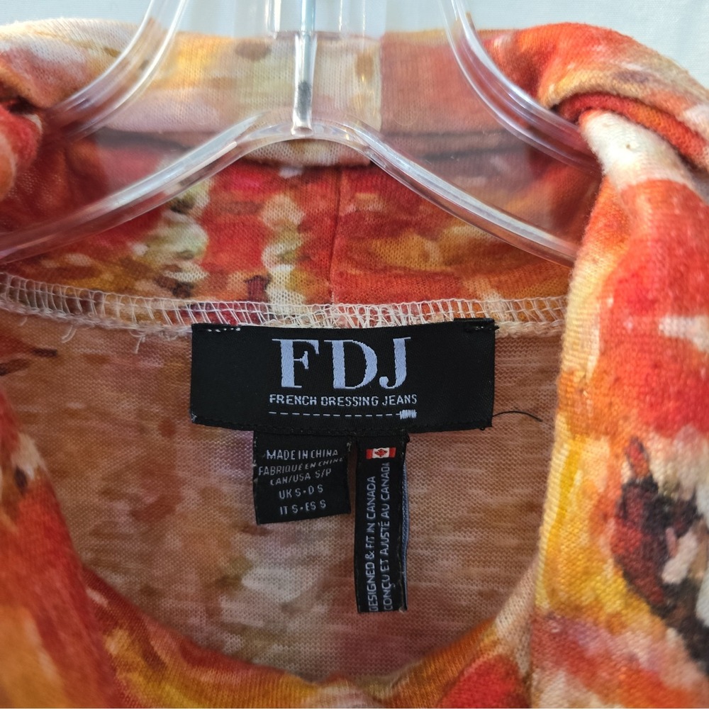FDJ French Dressing Abstract Wearable Art Autumn Birch Tree Forest Shirt Sz S - Picture 7 of 12